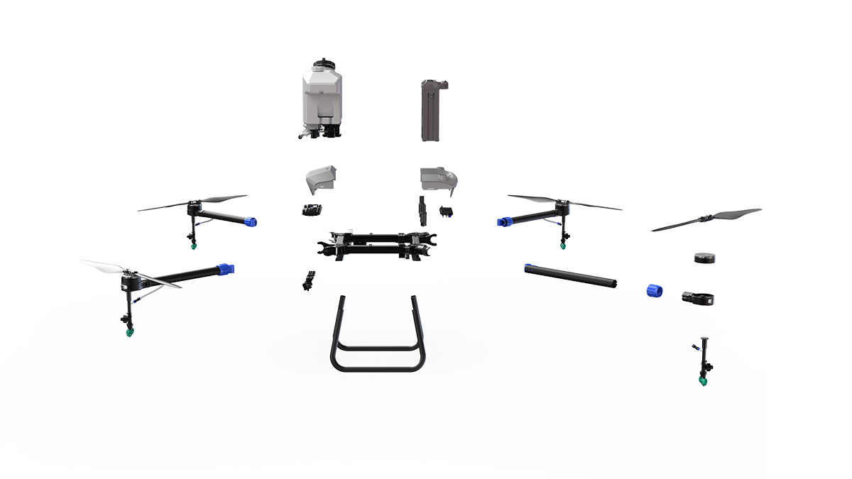 Our FP150 agriculture drone is designed for easy maintenance and repair. With its modular design, each part can be easily changed or repaired, ensuring minimal downtime and maximum efficiency for your farm.