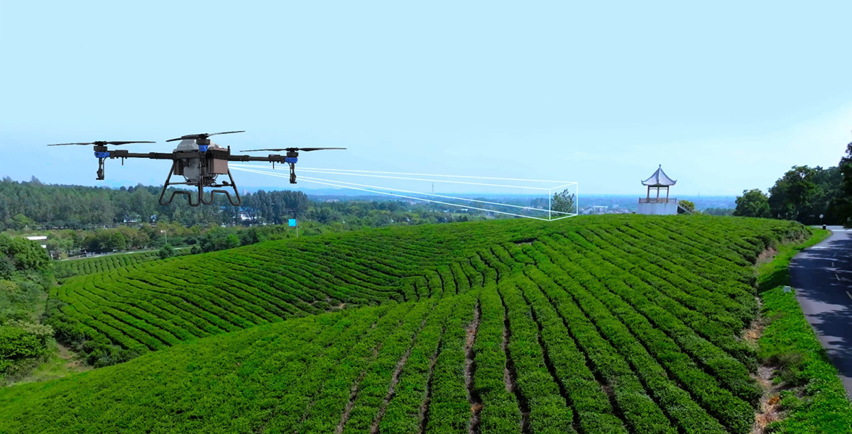 Smart flight and operation function like auxiliary point mapping, smart breakpoint, flexible flight. FP600 Agriculture drone supports Night mode, continuous daily operation. Newly upgraded radar, autonomous recognition of slope changes, dynamic detection of targets