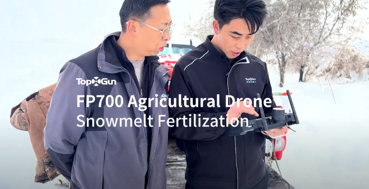 Drone Agrícola Topxgun FP700 | Fertilização da Neve Derretida com Topxgun FP700