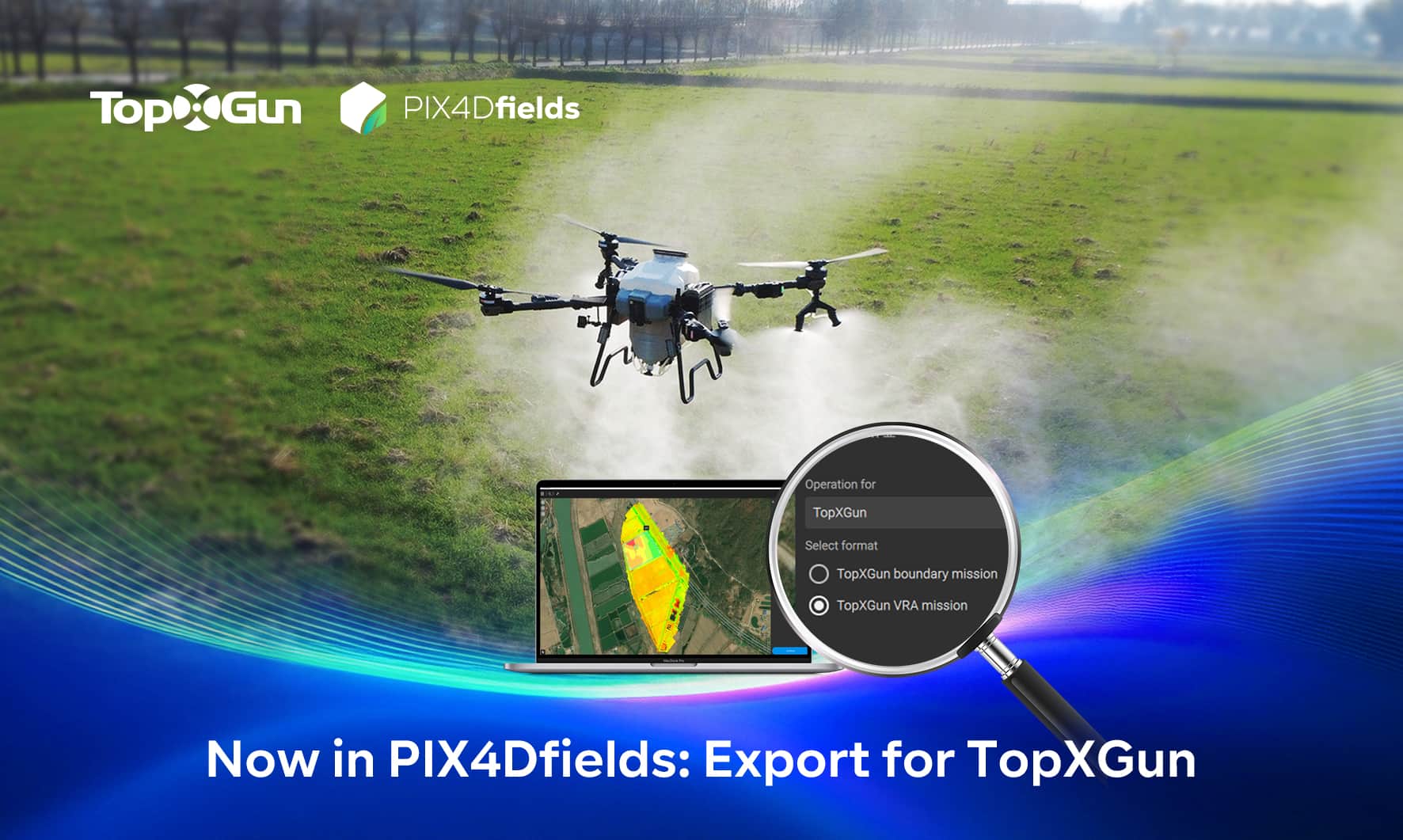 TopXGun e PIX4Dfields anunciam integração oficial para apoiar a agricultura de precisão